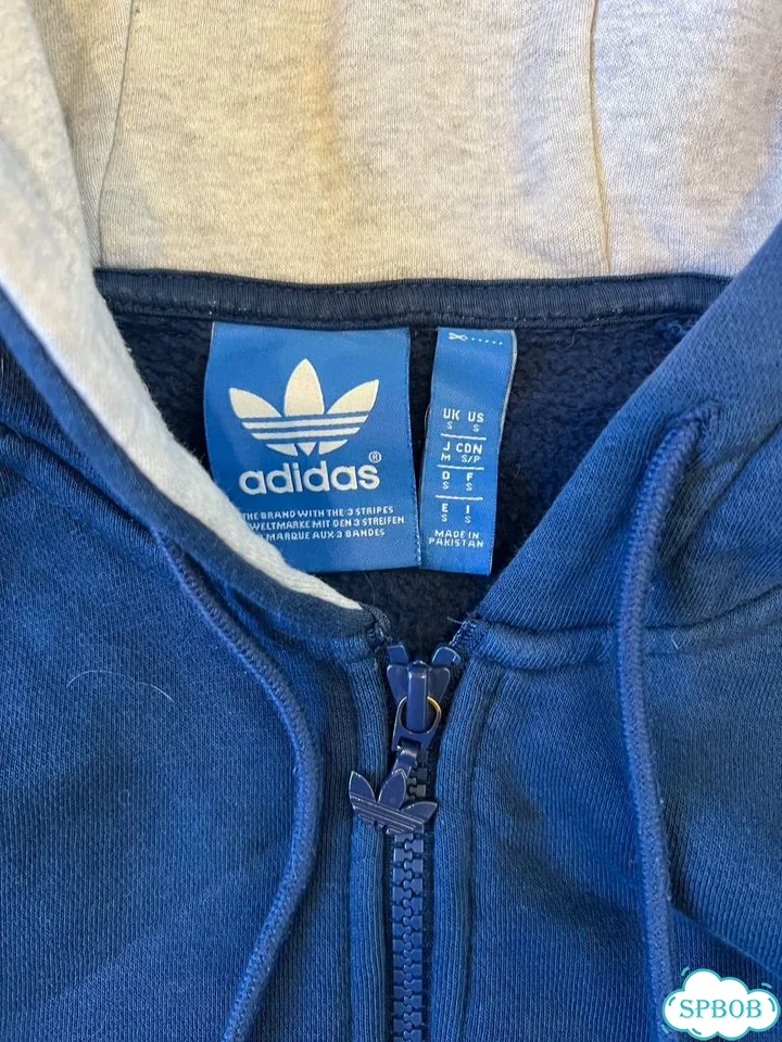 Adidas зип худи синяя фото 3