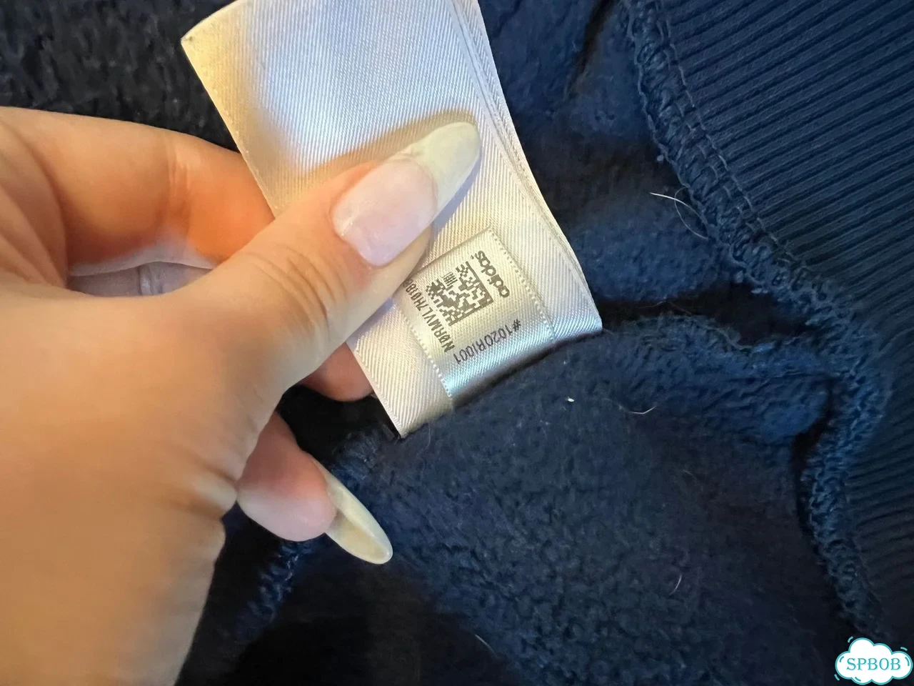 Adidas зип худи синяя фото 5