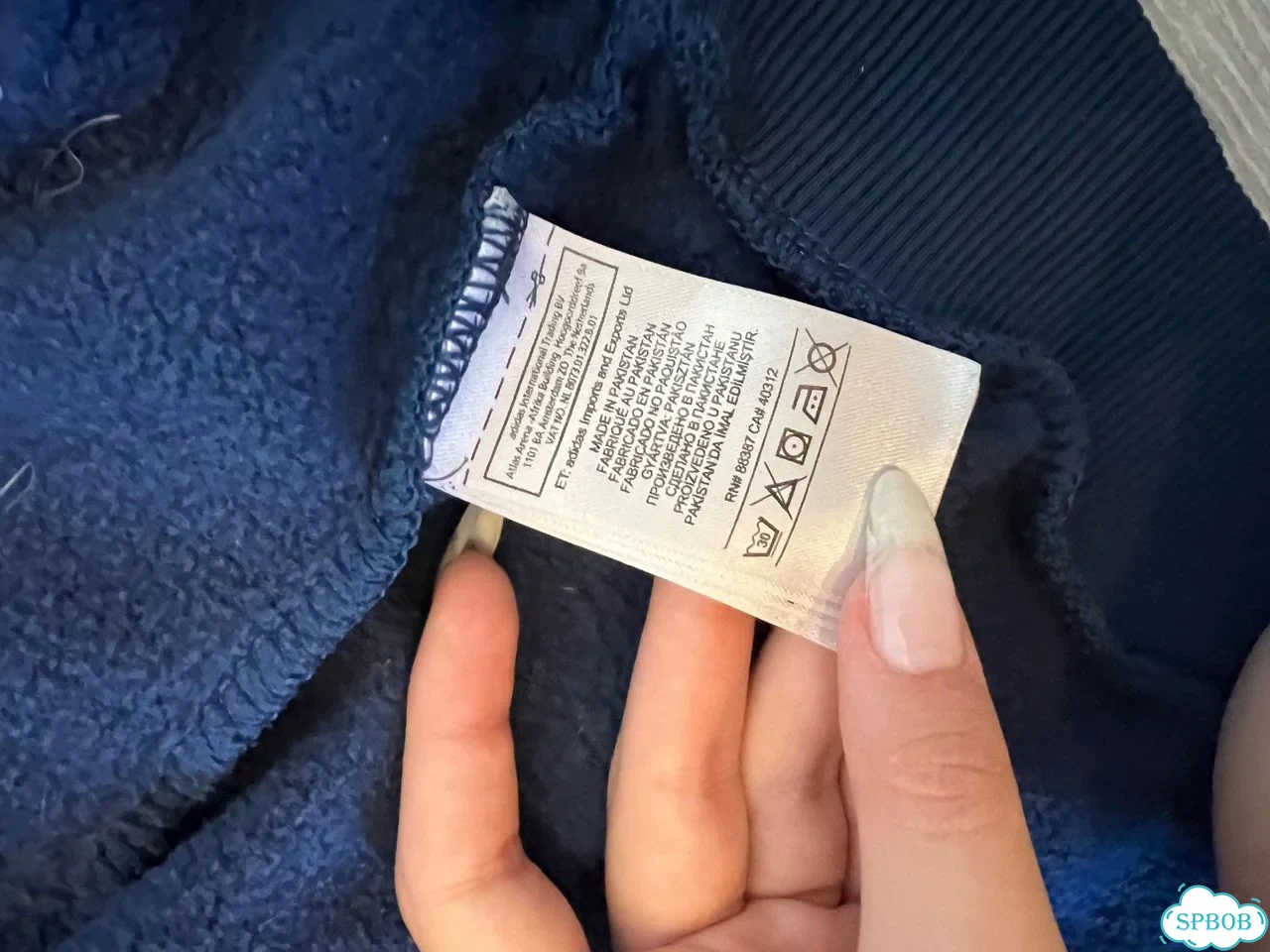 Adidas зип худи синяя фото 6