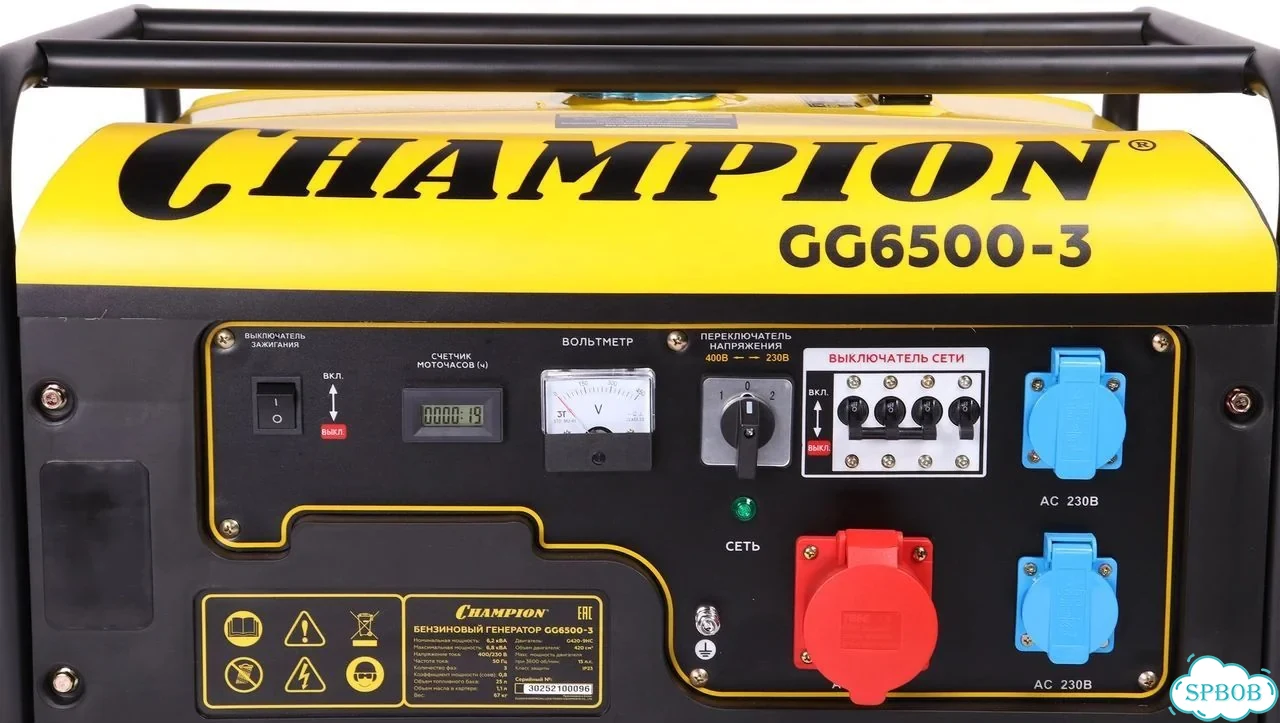Генератор бензиновый champion gg6500-3 фото 6