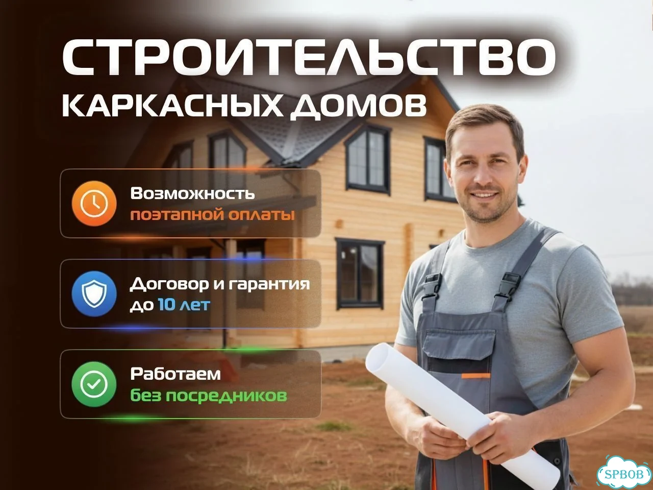 Строительство каркасных домов. Бригада строителей фото 1