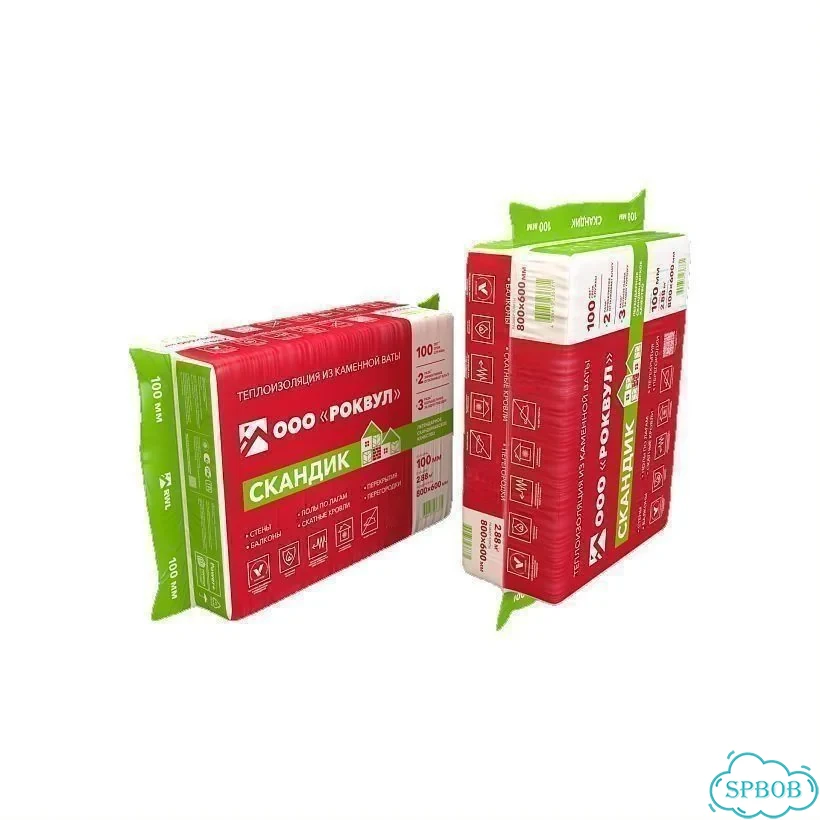 Утеплитель Rockwool Лайт Баттс Скандик 50х600х800м фото 5