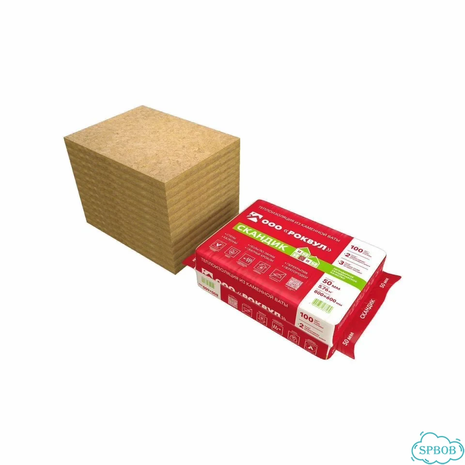 Утеплитель Rockwool Лайт Баттс Скандик 50х600х800м фото 6