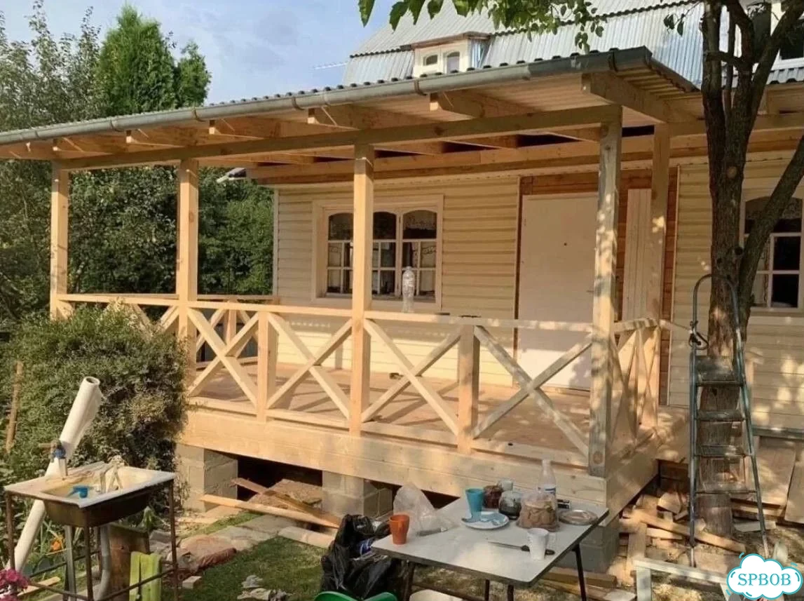 Строительство пристройки, веранды, террасы, гаража фото 3