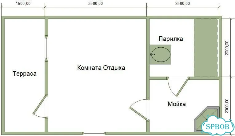 Баня от производителя. Разные размеры / Баня Оазис фото 7