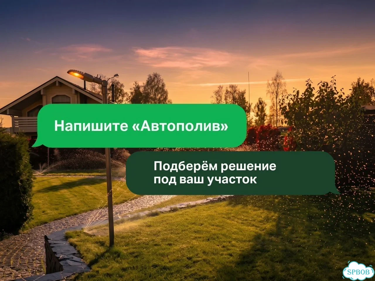 Автополив газона Уход за газоном Капельный полив фото 10