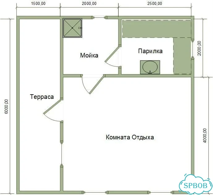 Баня под ключ из бруса Новая / Баня на заказ от производителя фото 10