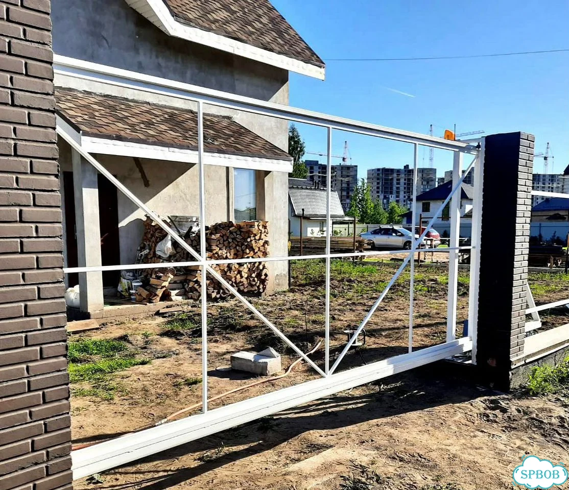 Откатные ворота с калиткой и автоматикой под ключ фото 2