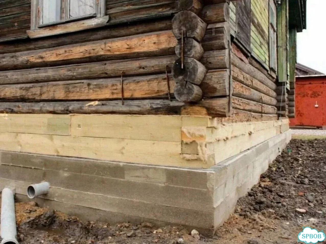 Дом на домкратах под ключ / Ремонт нижних венцов фото 8