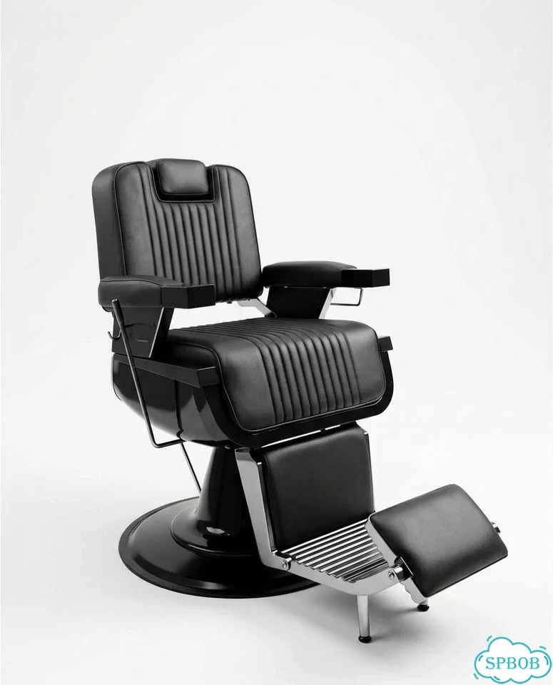 Барбер кресло BX-1401R - black-black фото 1