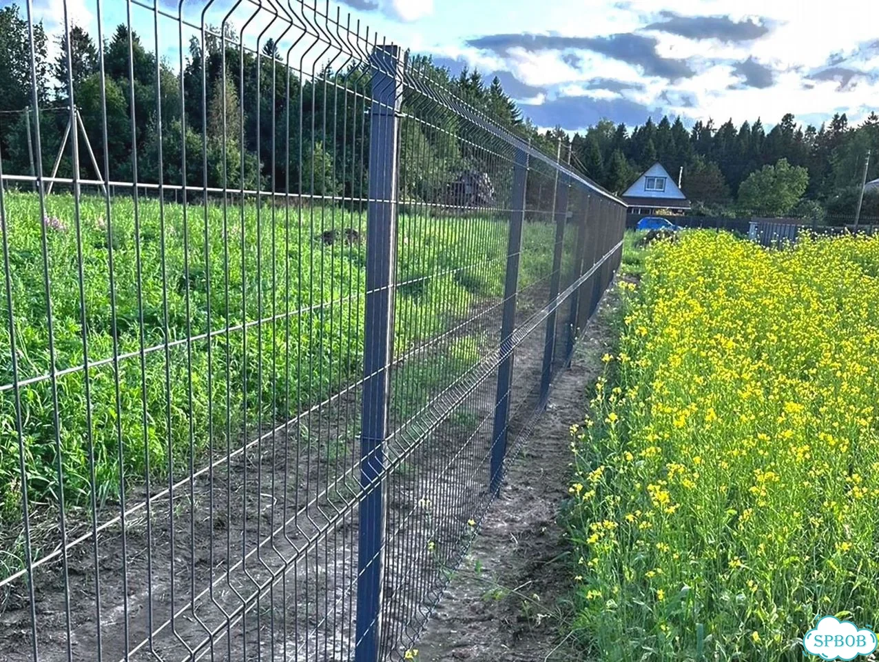Забор из сетки 3Д гиттер с установкой фото 8