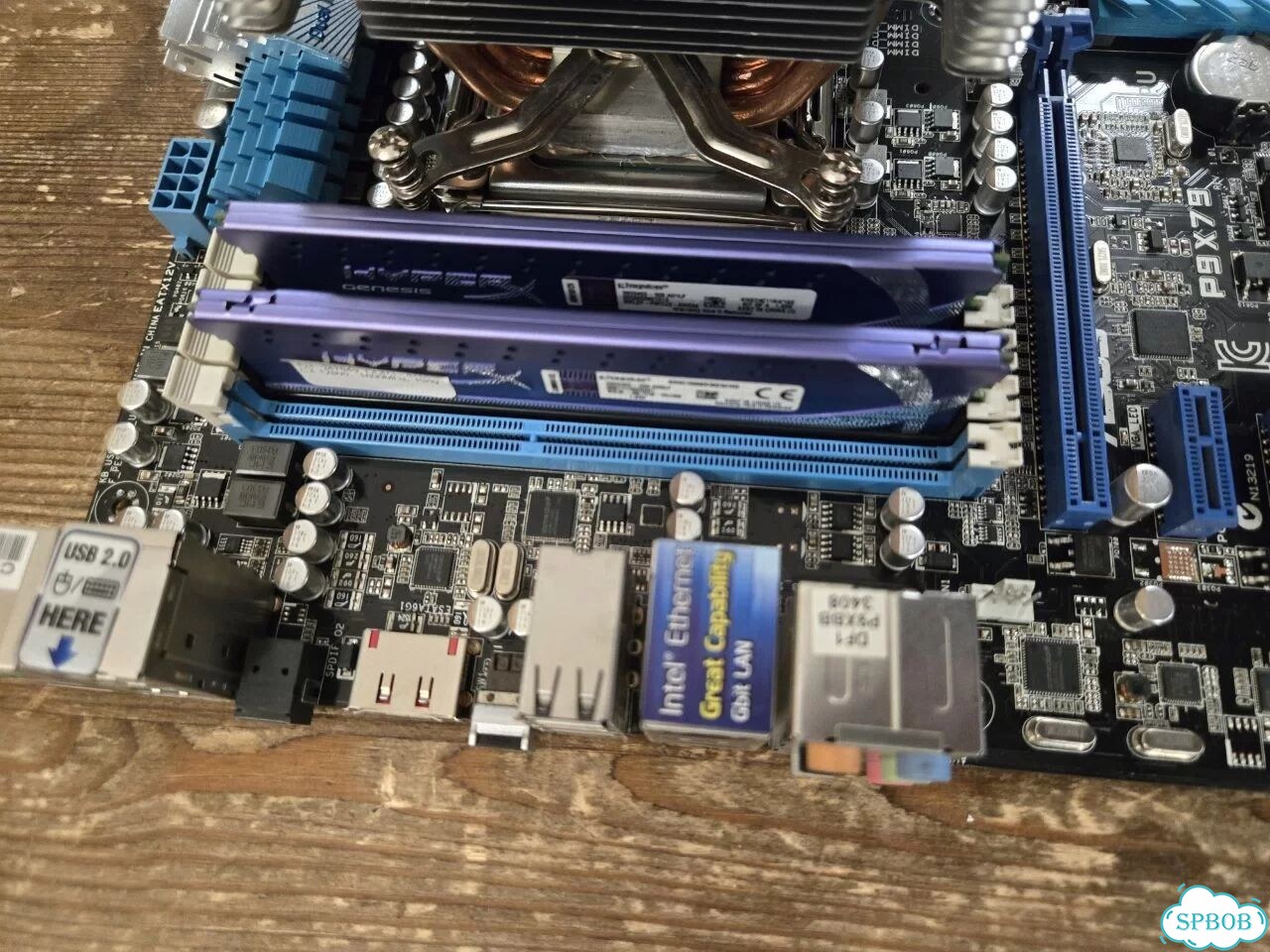 Asus p9x79 LGA2011 core i7 3820 16гб озу фото 3
