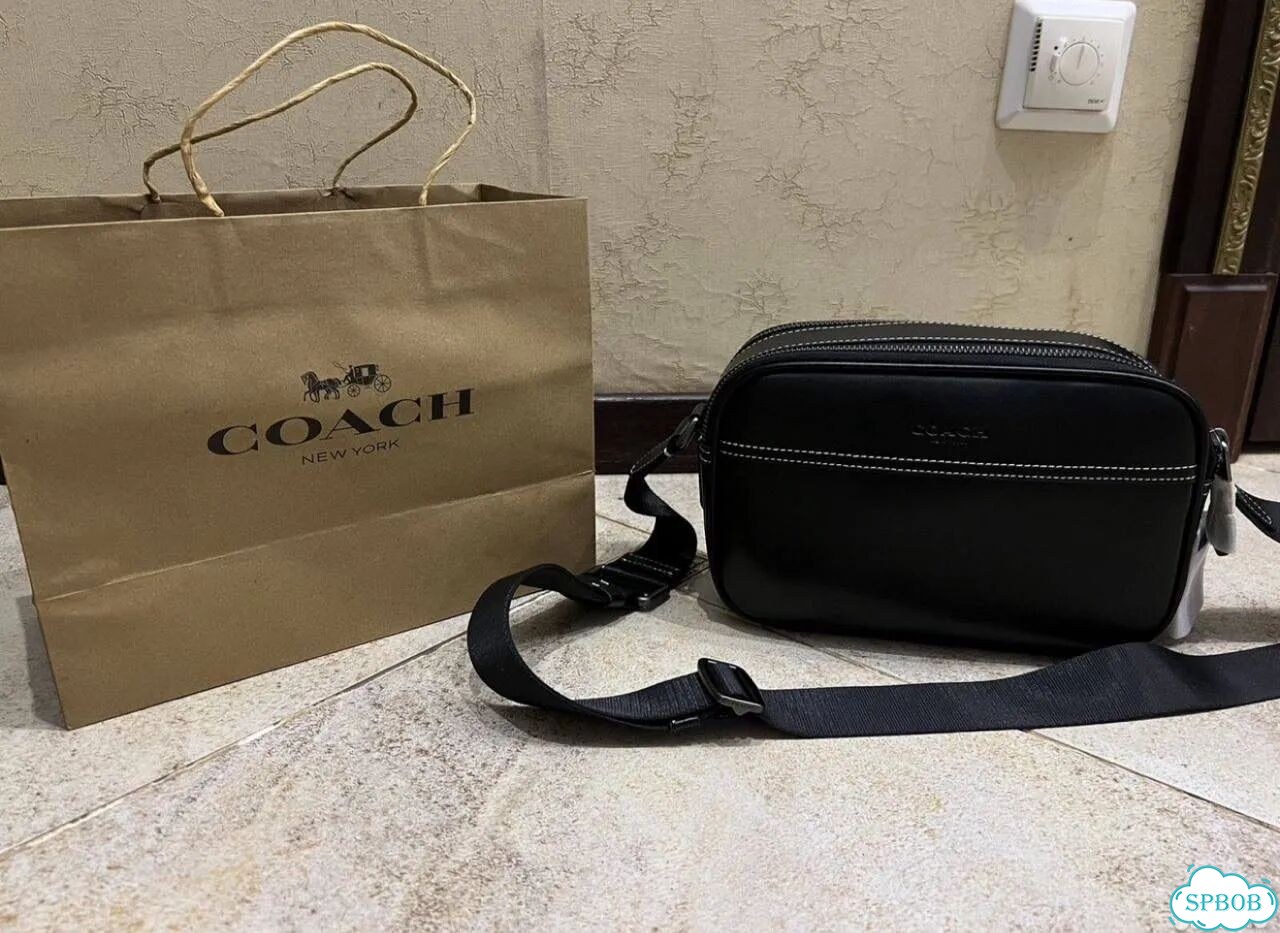 Сумка coach мужская черная фото 1