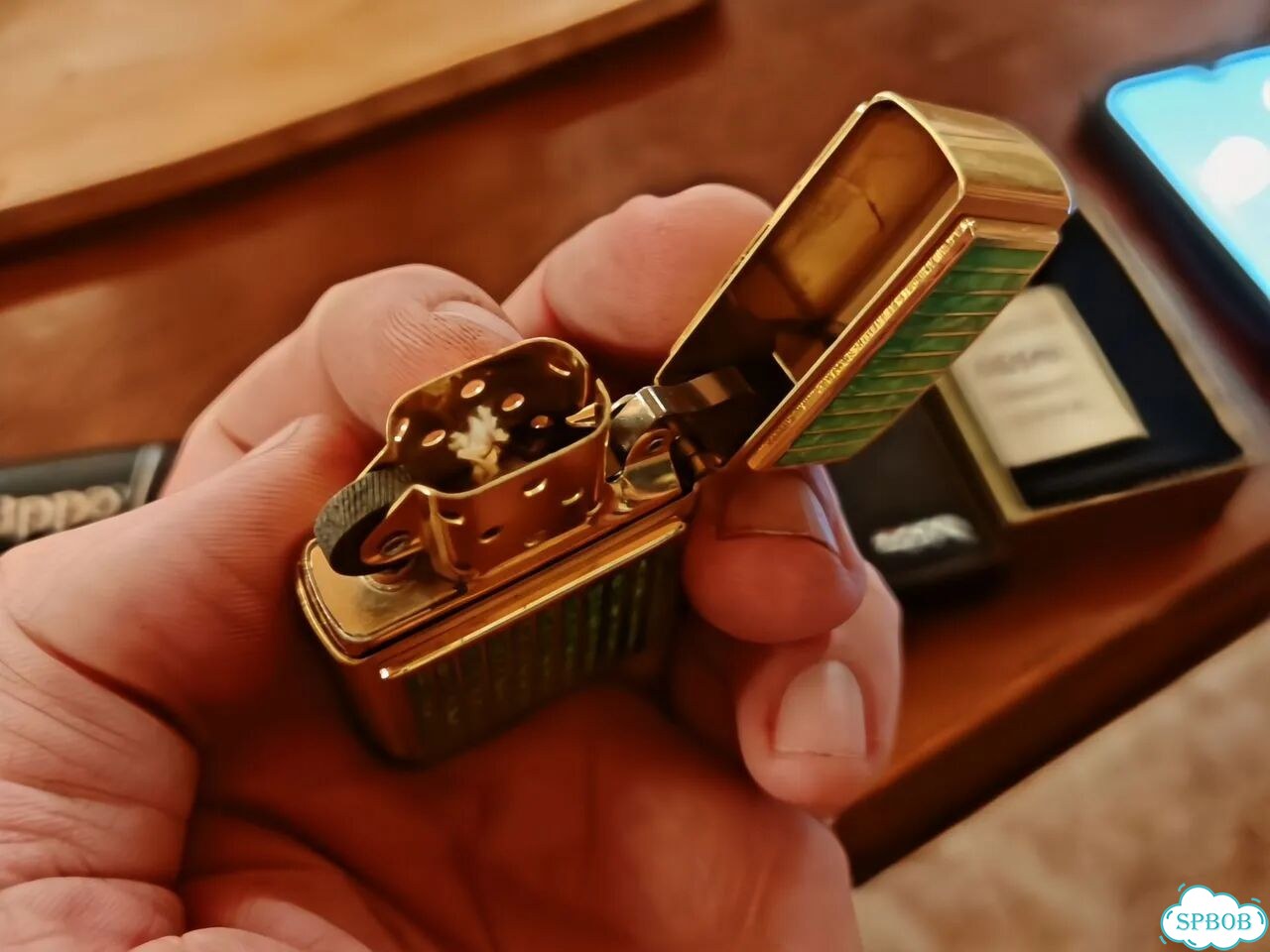 Зажигалка zippo Green marble оригинал фото 5