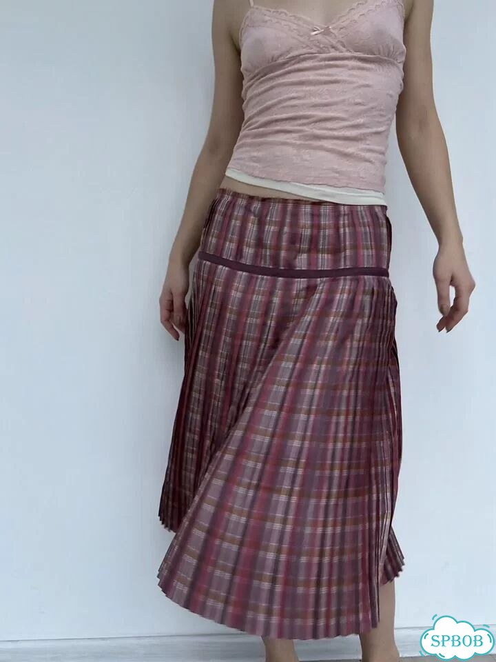 Юбка Prada SS2005 Plaid Pleated Skirt фото 2