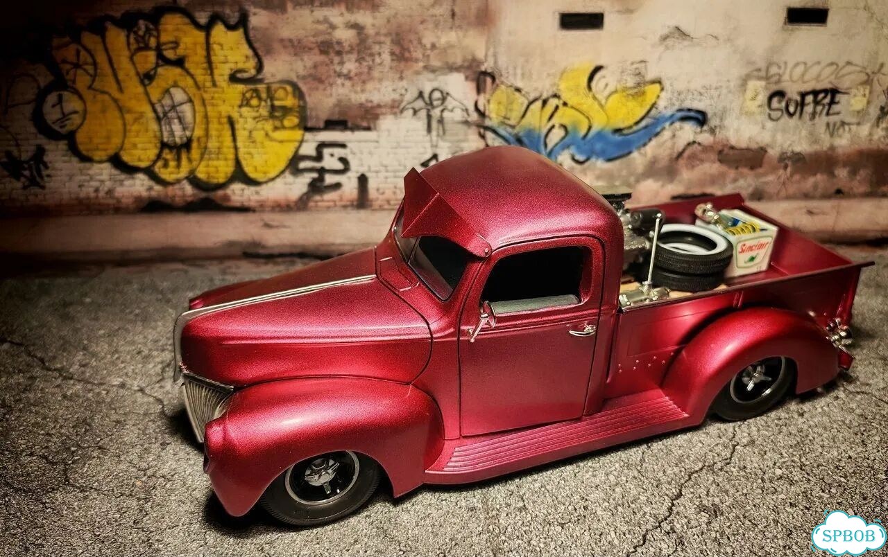 Hotrod pickup ford 1/18 авторская работа фото 3