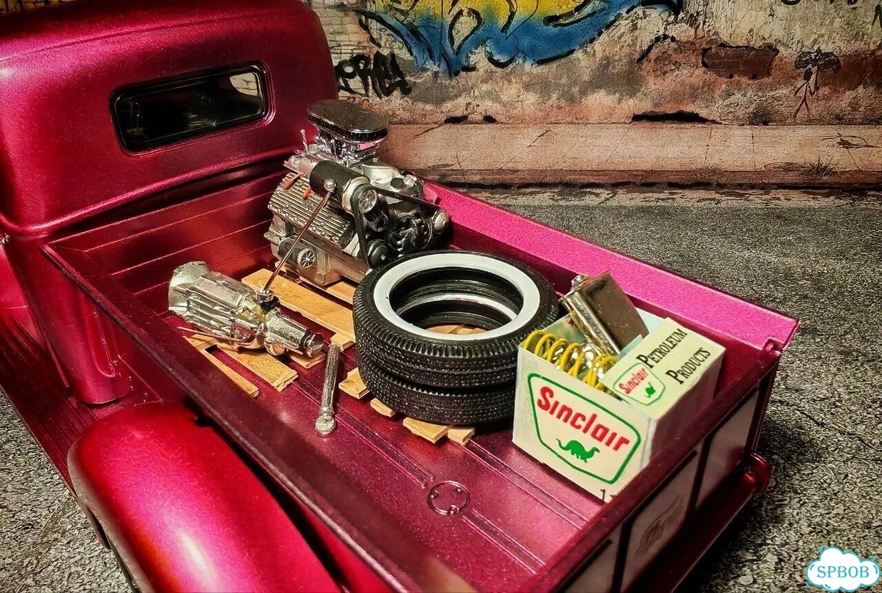 Hotrod pickup ford 1/18 авторская работа фото 5