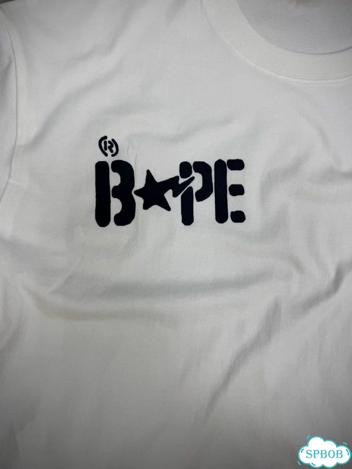 Лонгслив от бренда Bape белый фото 10