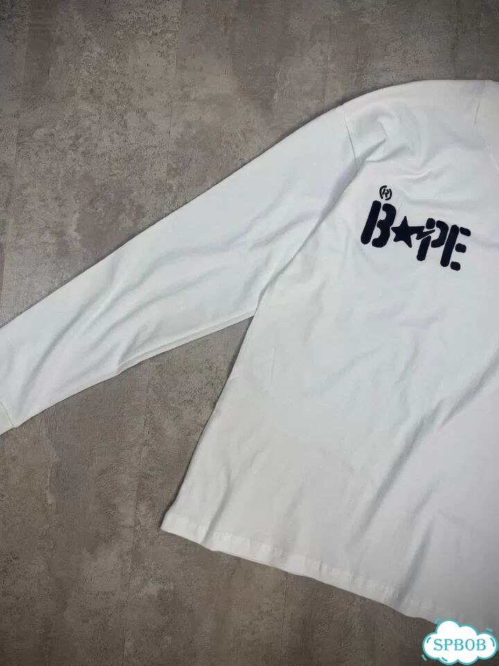 Лонгслив от бренда Bape белый фото 11