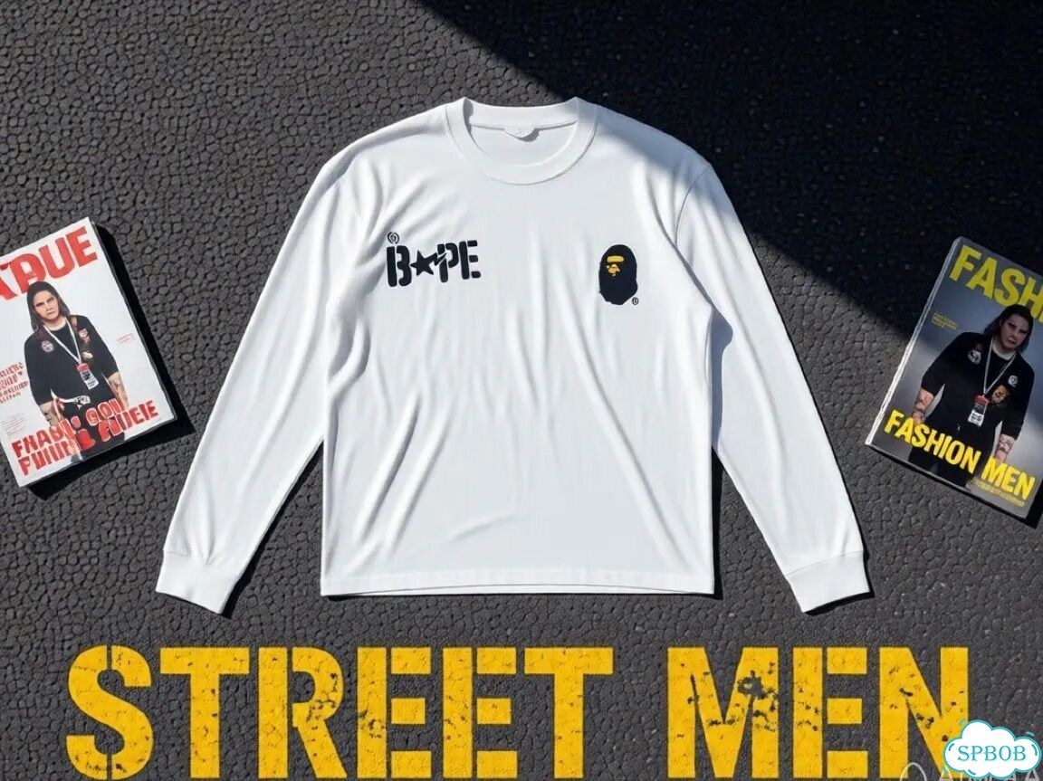 Лонгслив от бренда Bape белый фото 2