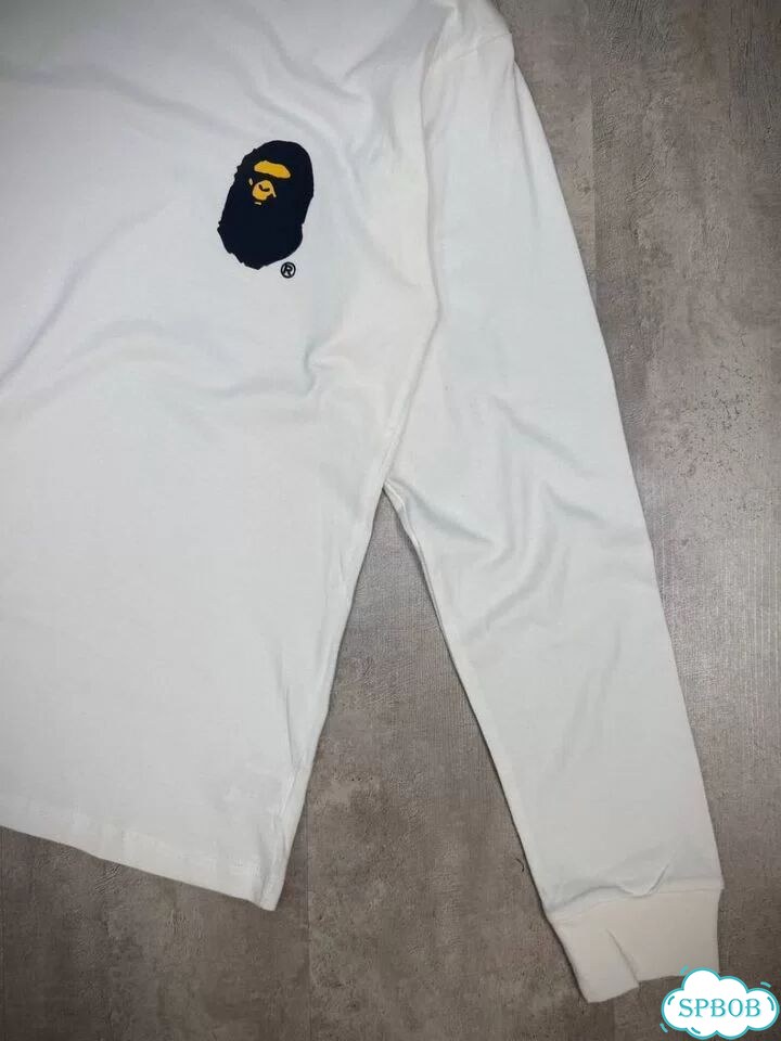 Лонгслив от бренда Bape белый фото 7