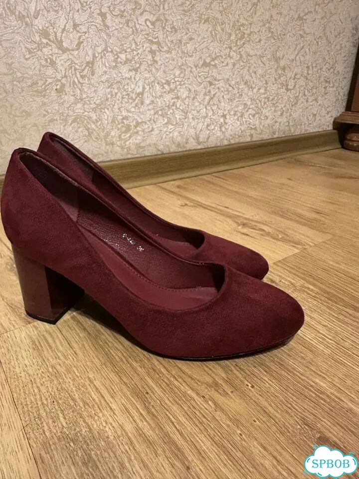 Туфли бордовые фото 1