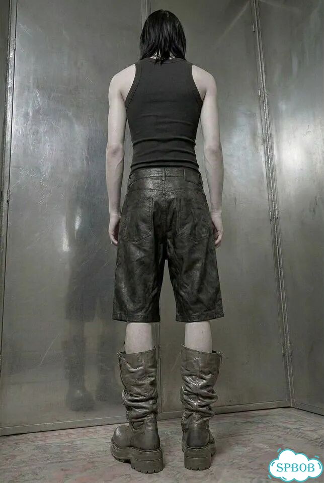 Шорты rick owens waxed 2000x 00s фото 3