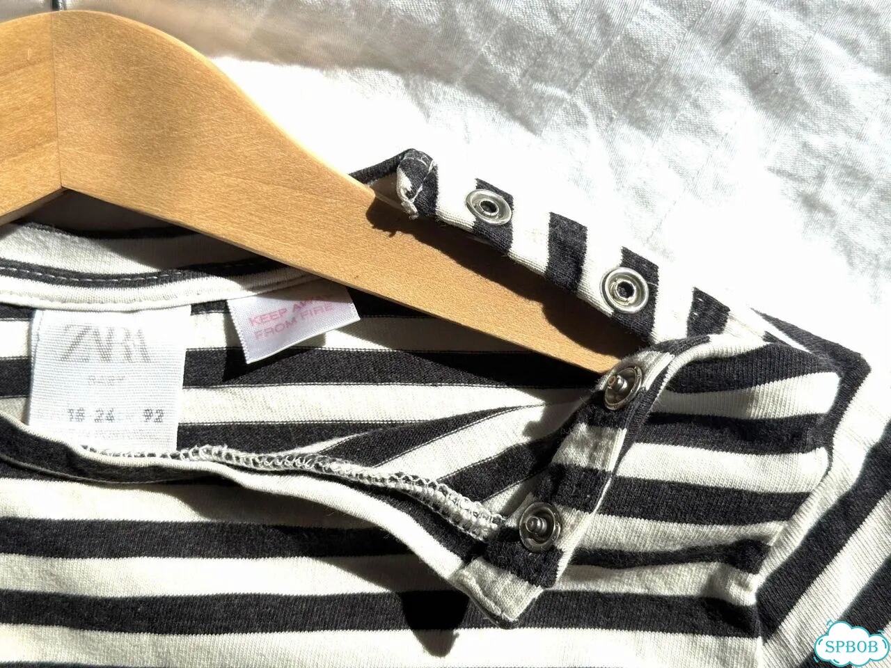 Детская футболка Zara в синебелую полоску фото 5