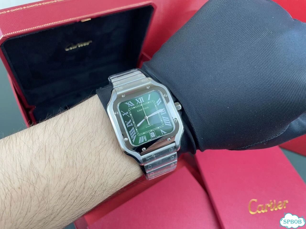 Часы мужские Cartier Santos Miyota фото 2