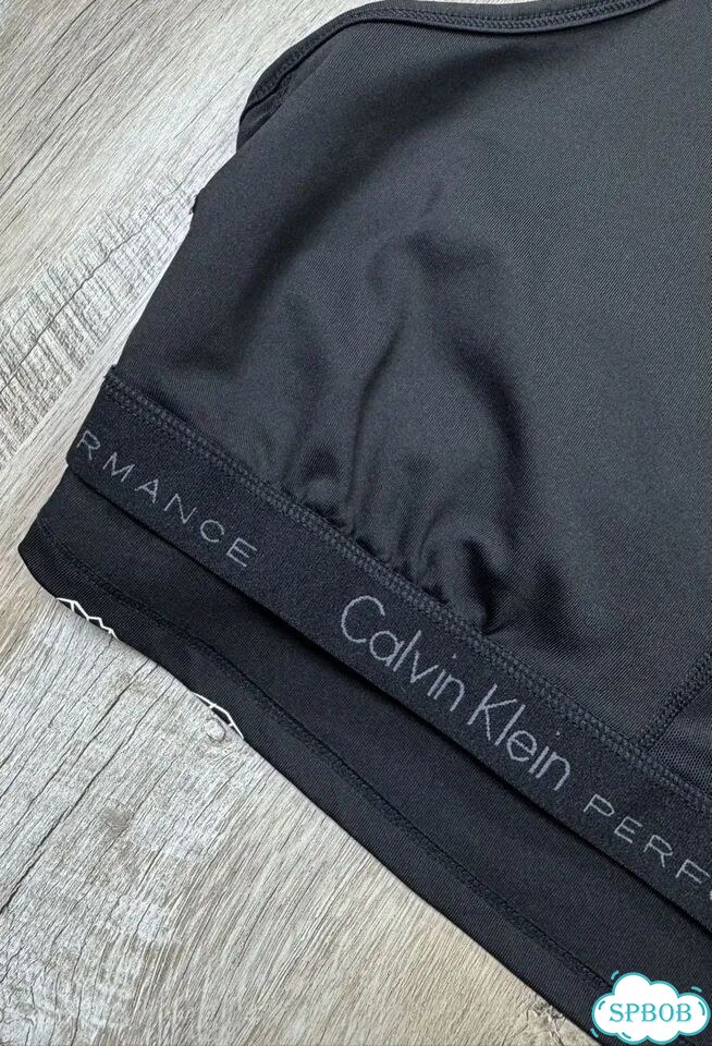 Calvin klein женский чёрный спортивный топ майка фото 10