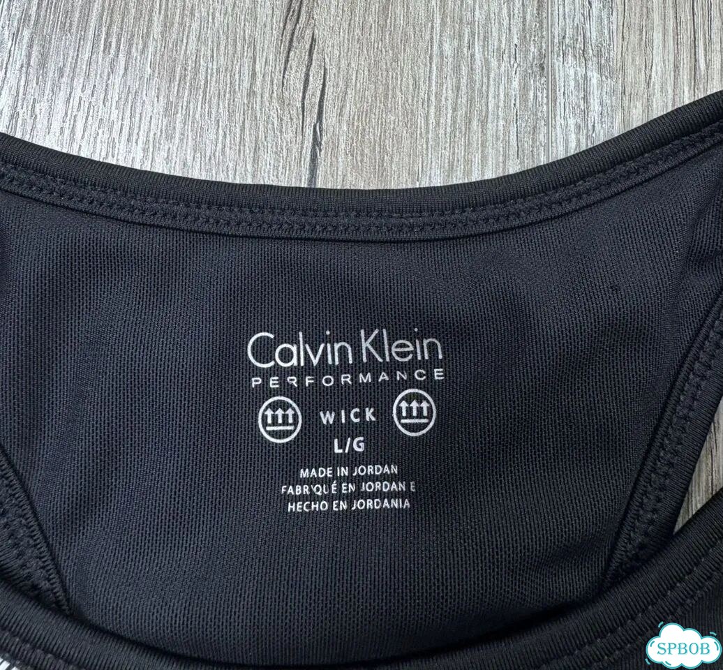 Calvin klein женский чёрный спортивный топ майка фото 2