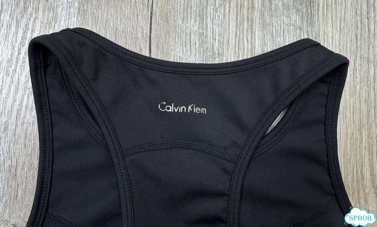 Calvin klein женский чёрный спортивный топ майка фото 7