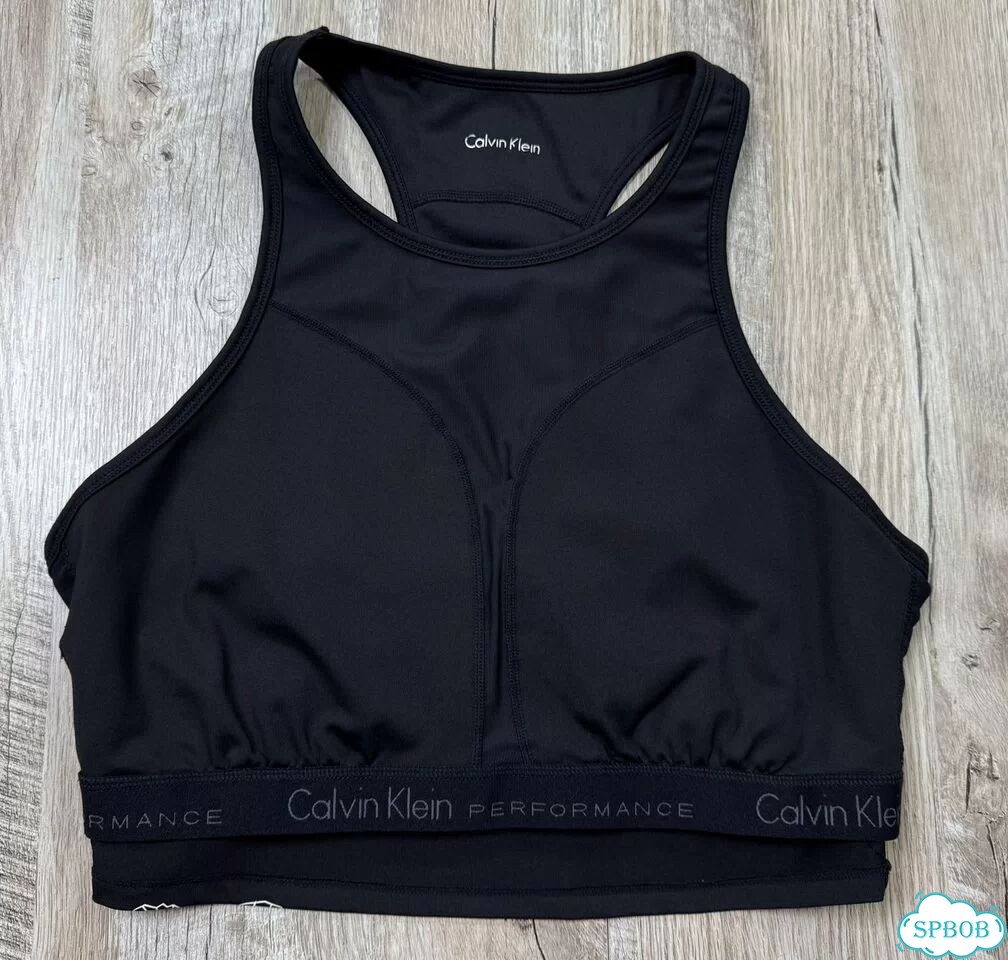 Calvin klein женский чёрный спортивный топ майка фото 8