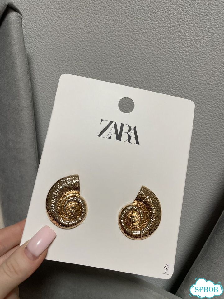 Новые серьги zara ракушки фото 4