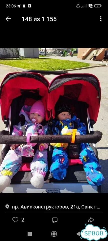 Коляска для двойни погодок mountain buggy duet фото 9