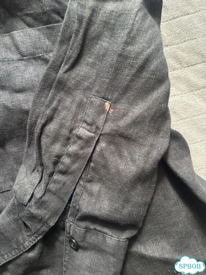 Льняная рубашка zara черная фото 3