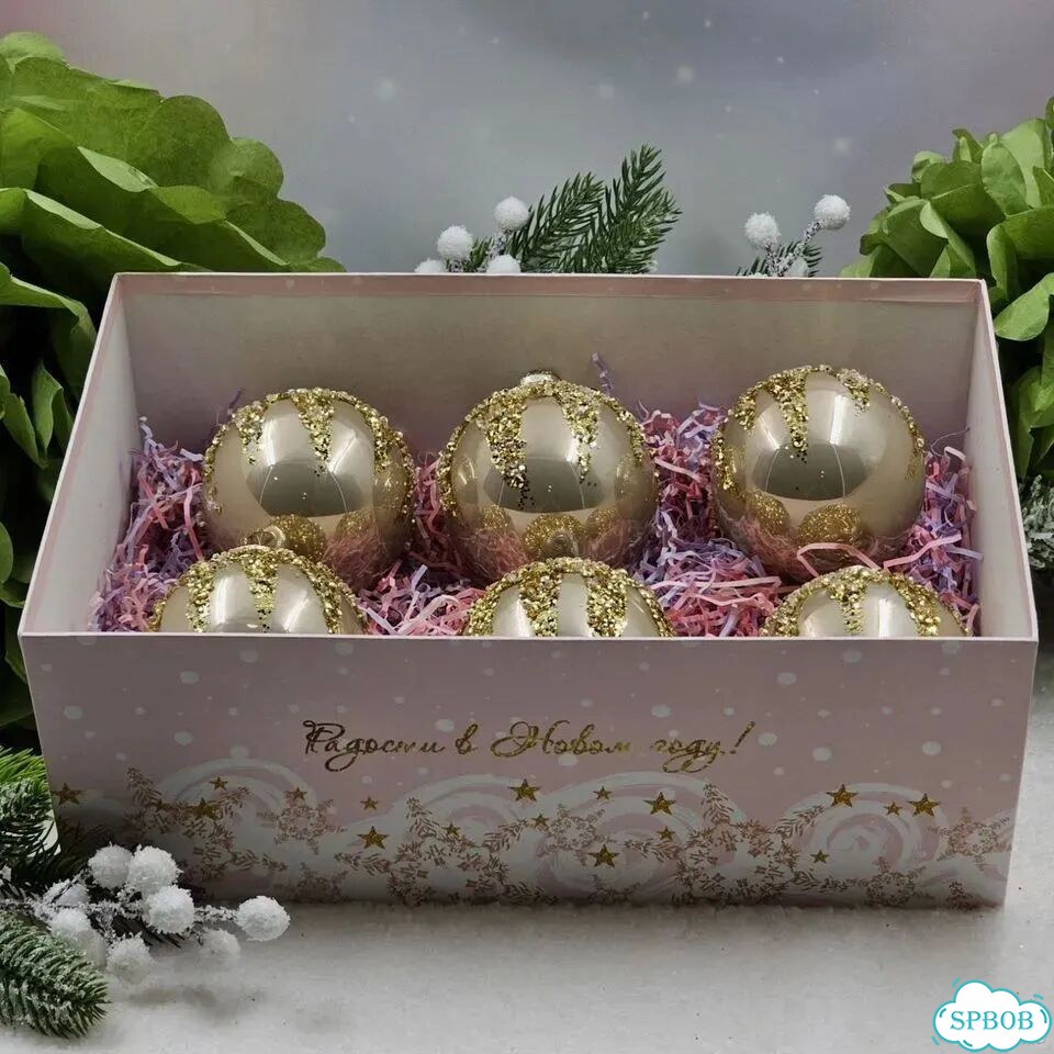 Елочные игрушки Холидей классикс шары стекло фото 5