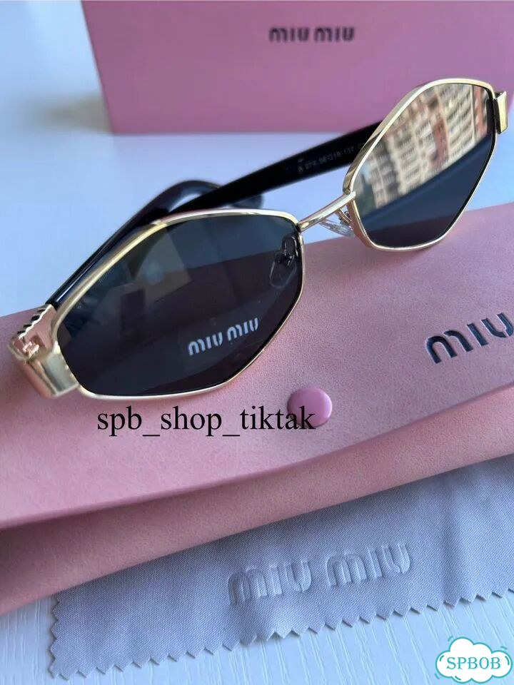 Солнцезащитные очки miu miu ромб фото 3