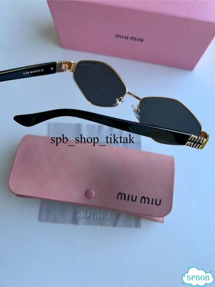 Солнцезащитные очки miu miu ромб фото 5