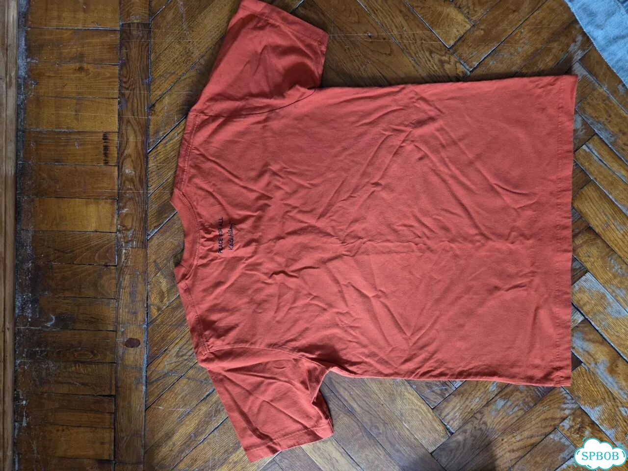 Uniqlo футболка оранжевая фото 3