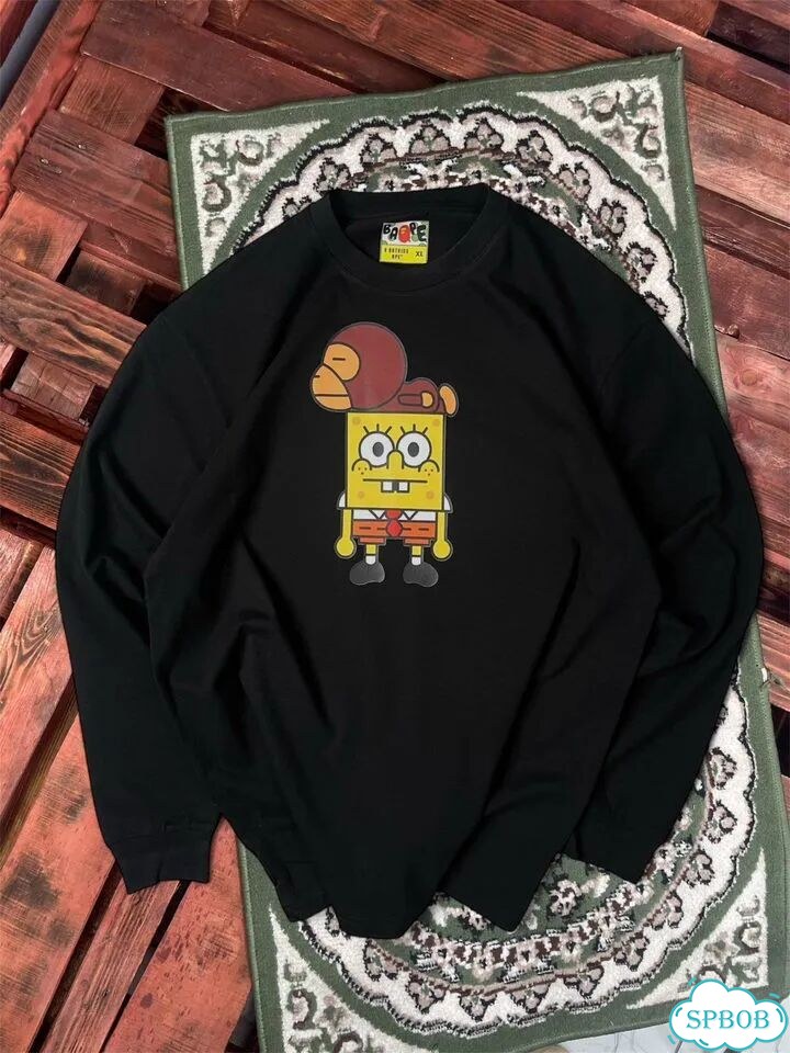 Лонгслив bape x spanch bob фото 1
