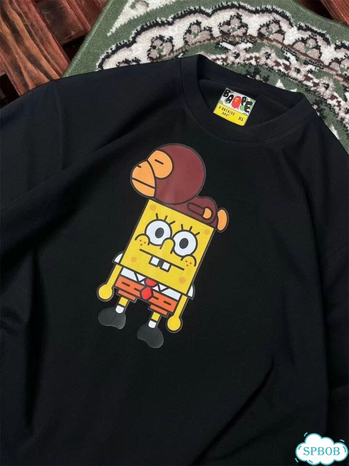 Лонгслив bape x spanch bob фото 4