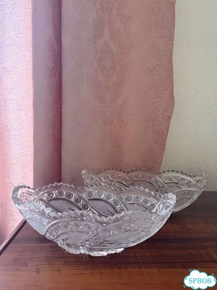 Ваза хрустальная для фруктов СССР фото 1