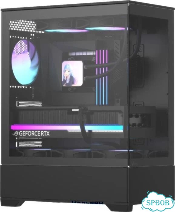 Formula Crystal Z1 Plus AR V2 Black без бп ATX 3x120mm 2x140mm 1xUSB2.0 1xUSB3.0 audio bott PSU (cry фото 1