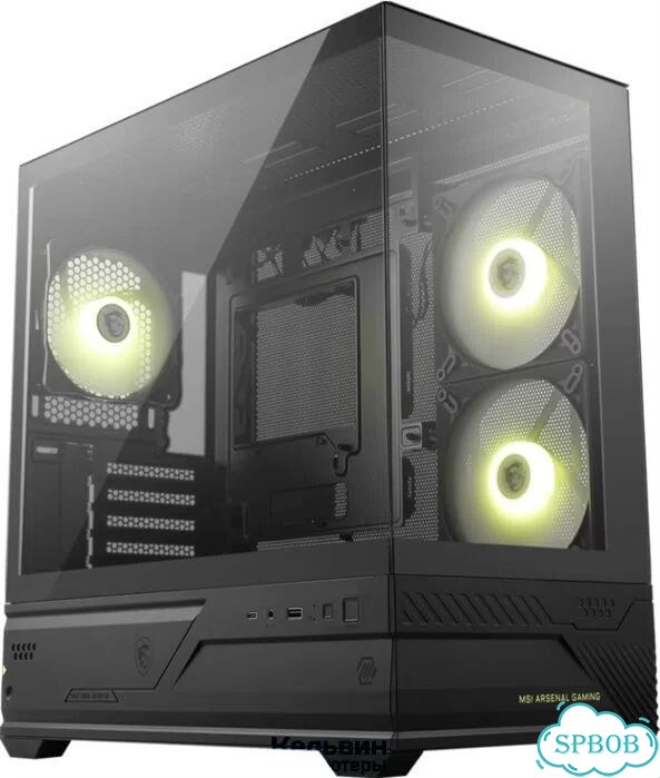 MSI MAG Pano M110R черный без бп mATX 8x120mm 2x140mm 1xUSB3.0 audio AirDuct bott PSU (306-7G33R21-J фото 1