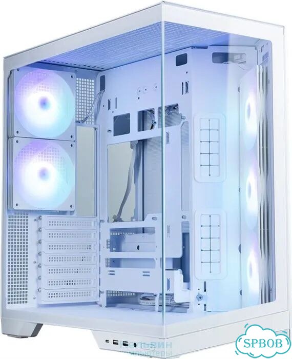 Zalman D50 white без бп ATX 6x120mm 4x140mm 2xUSB3.0 audio bott PSU фото 1