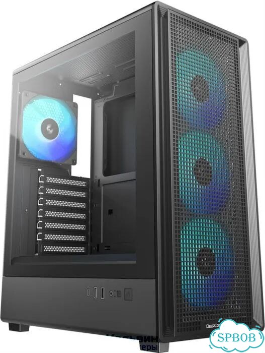 Deepcool CC550 4F, TG, 4x120mm argb Fan, mini-ITX, mATX, ATX, черный (R-CC550bkana4-G) фото 1