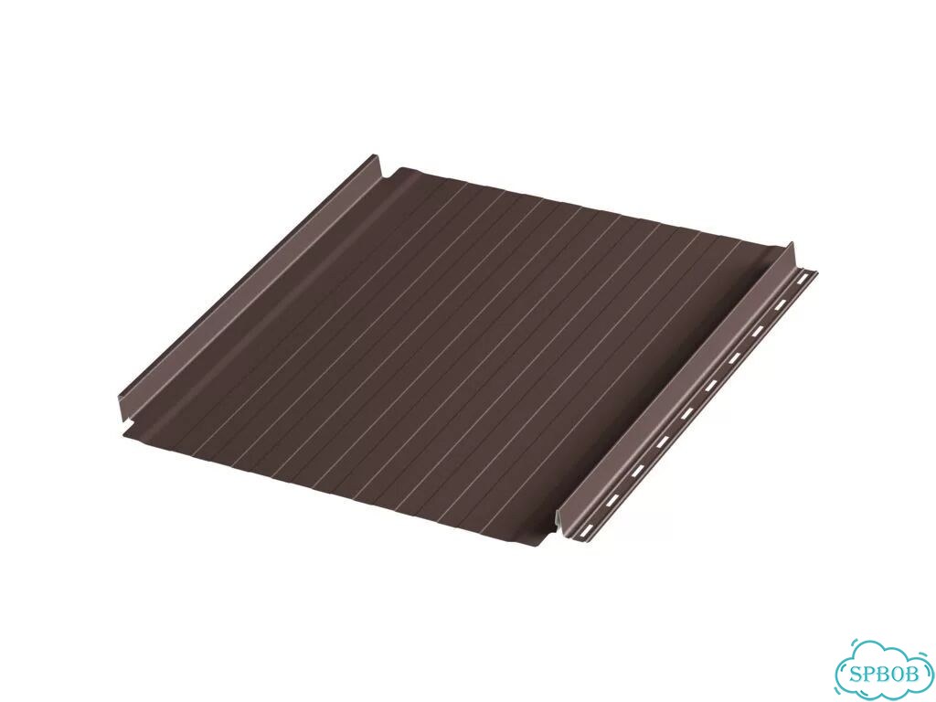 Фальцевая панель c подгибом Aquasystem aquaclick Силуэт-8 Zn180 Rooftop Бархат, RAL 8017 фото 1
