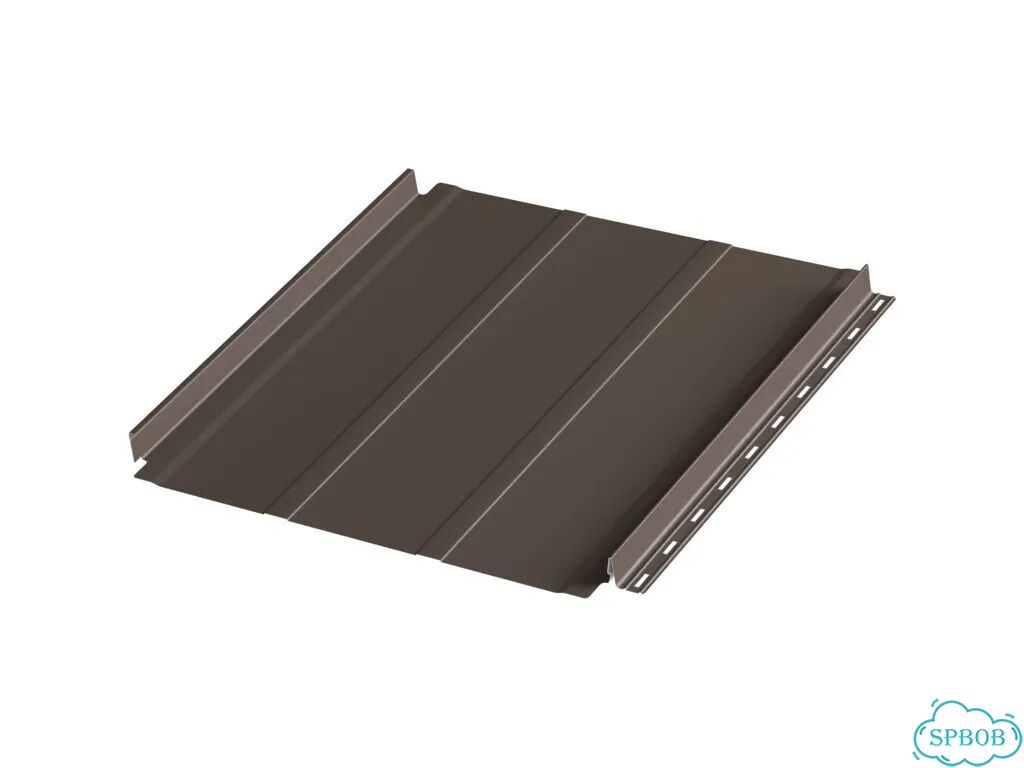 Фальцевая панель c подгибом Aquasystem aquaclick Силуэт-2 Zn180 Rooftop Бархат, RR 32 фото 1