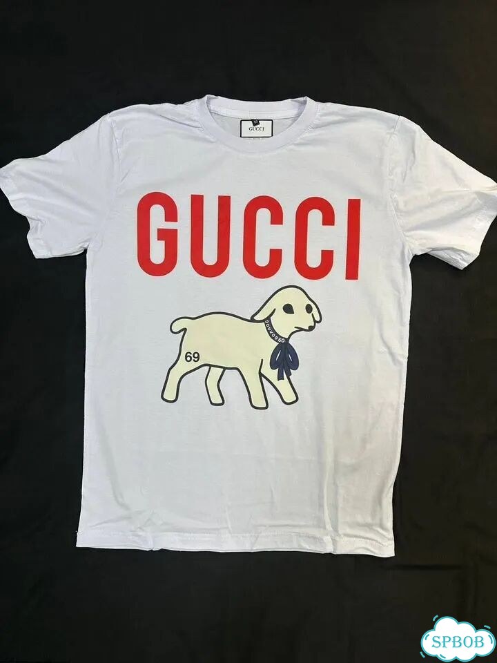 Футболка Gucci lamb archive белая фото 1